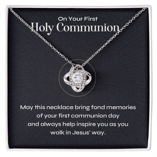 Holy Communion Keepsake Necklace – Gift for First Communion Girl