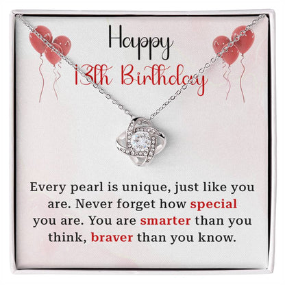 13th Birthday Gift for Girl – Elegant Necklace & Unique Message Card