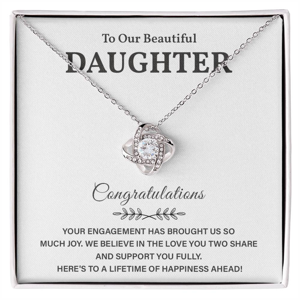 To Our Beautiful Daughter Engagement Necklace Gift Dad Sentimental Gift For Daughter’s Engagement Jewelry Gift For Daughter’s Engagement Daughter’s Special Day Necklace Meaningful Engagement Gift For Daughter Engagement Jewelry For Daughter