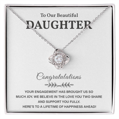 Daughter Engagement Necklace from Parents – Lifetime Happiness Gift