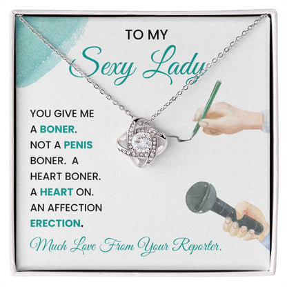Funny Reporter Necklace Gift for Sexy Lady
