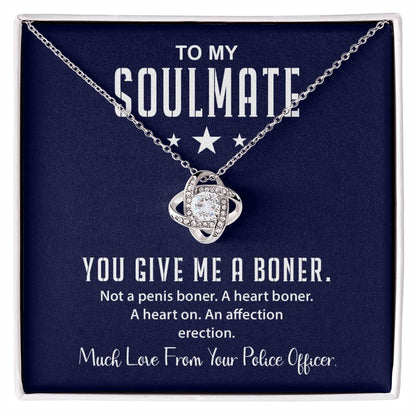 Funny Soulmate Necklace Gift from Police Officer