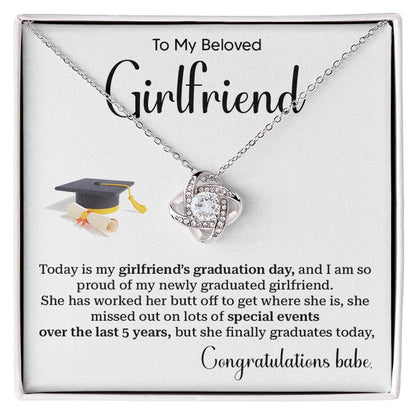 Girlfriend Graduation Necklace with Funny Proud Message