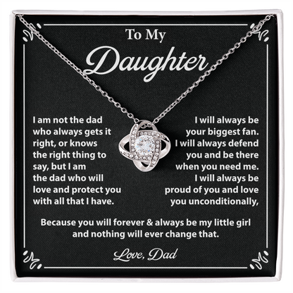 To My Daughter Necklace Gift from Dad Love & Pride