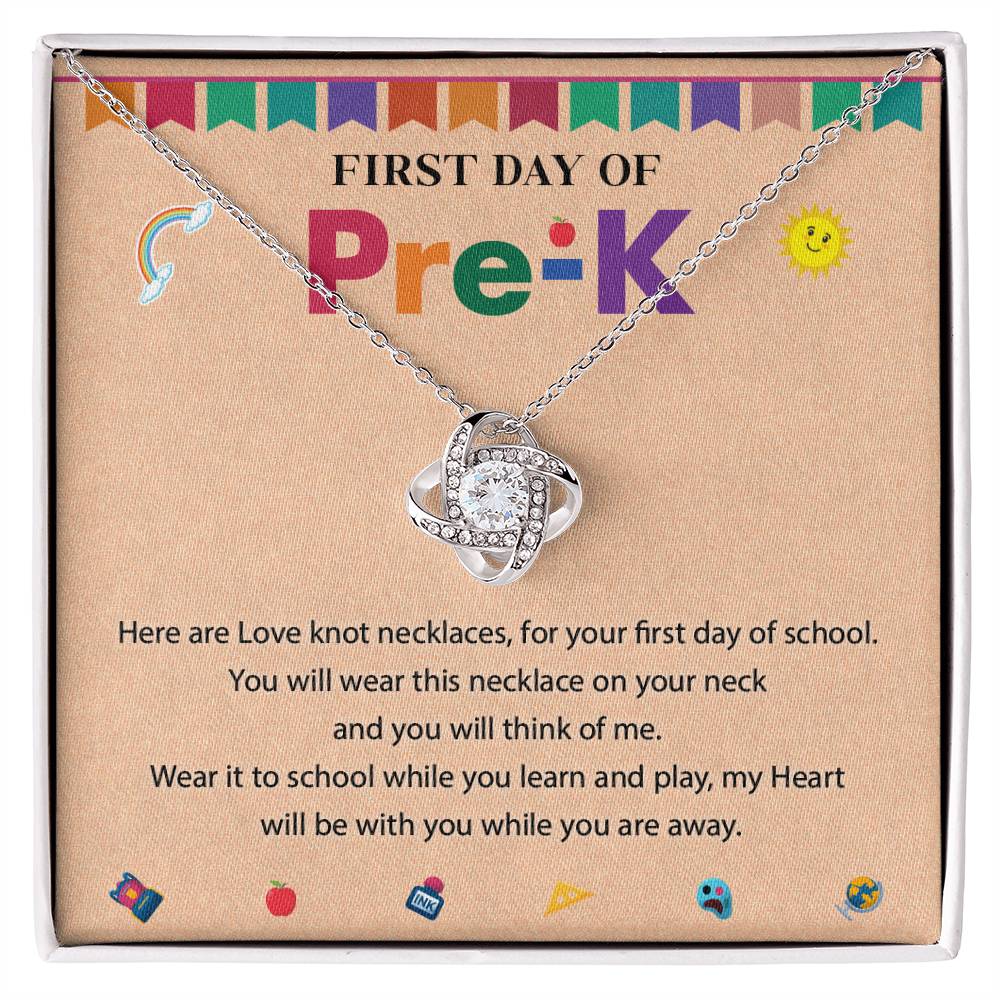 First Day of Pre-K Necklace Gift for Daughter or Granddaughter