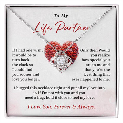 To My Life Partner Necklace Gift From Your Soulmate Love Necklace For Her