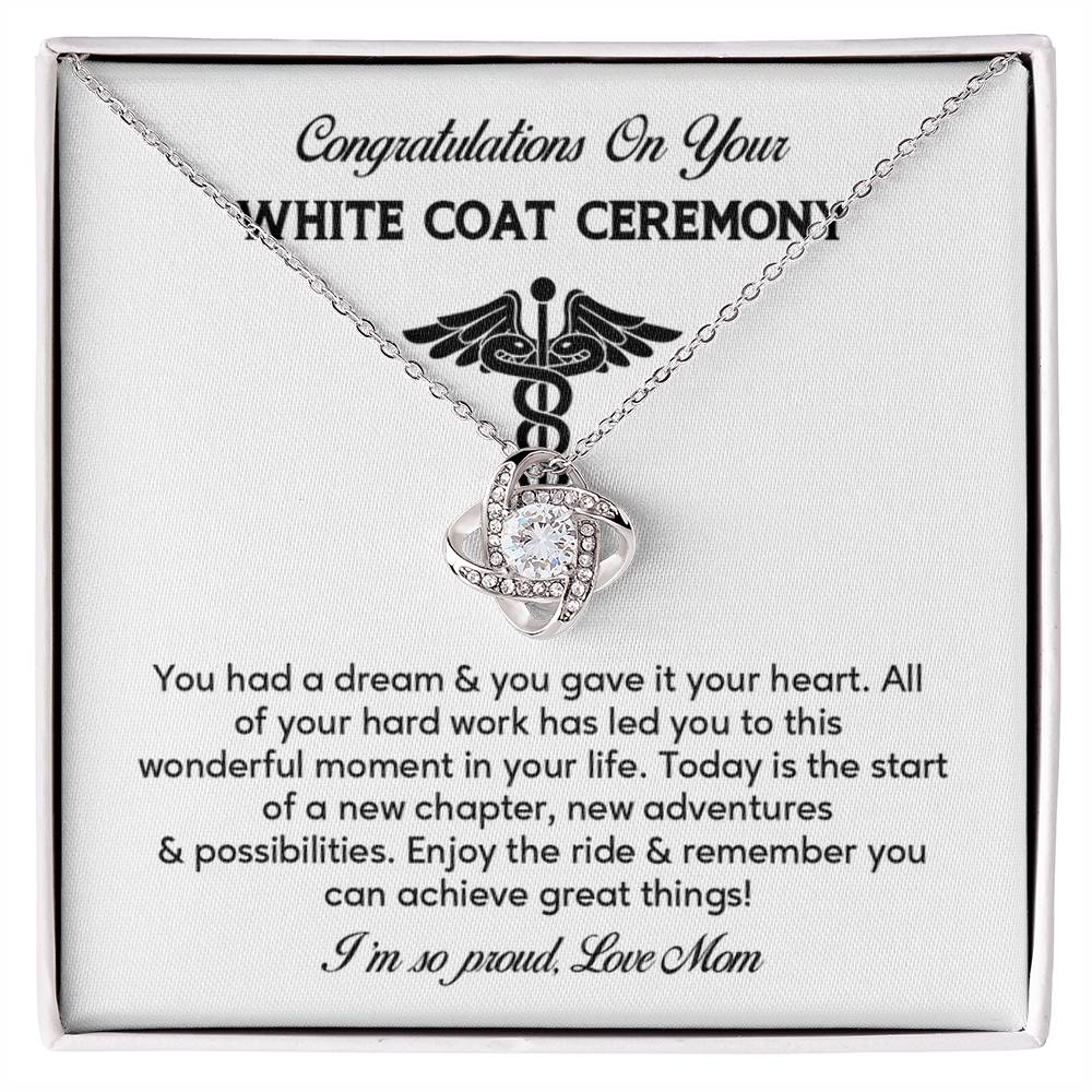 Congratulations On Your White Coat Ceremony Necklace White Coat Ceremony Necklace Gift Congratulations White Coat Ceremony Jewelry White Coat Graduation Necklace Gift New Adventures Necklace Gift  Proud Of You Mom Gift Necklace