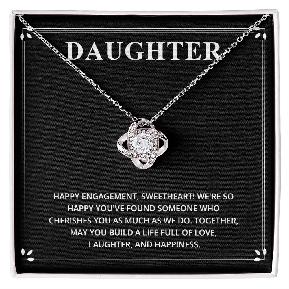 Daughter Happy Engagement Necklace Daughter Engagement Necklace Happy Engagement Gift For Daughter Sentimental Gift For Daughter’s Engagement Jewelry Gift For Daughter’s Engagement Daughter Love And Joy Gift Meaningful Engagement Gift For Daughter