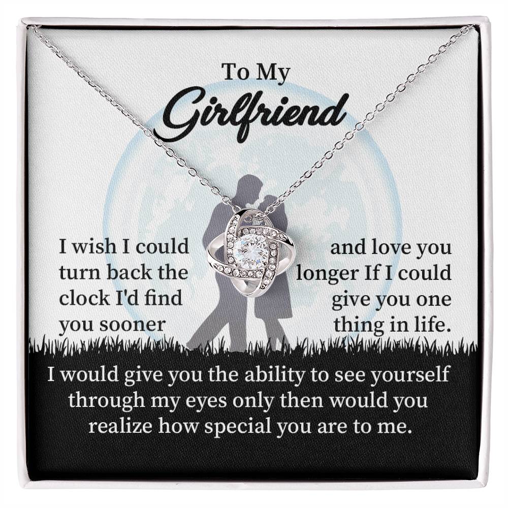 Girlfriend Necklace Gift with Message Card and Gift Box