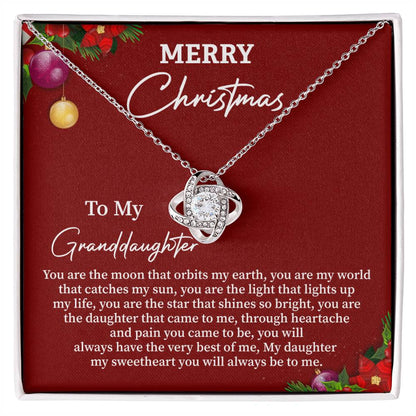 Merry Christmas Necklace Gift For My Granddaughter Gift From Grandma And Grandpa