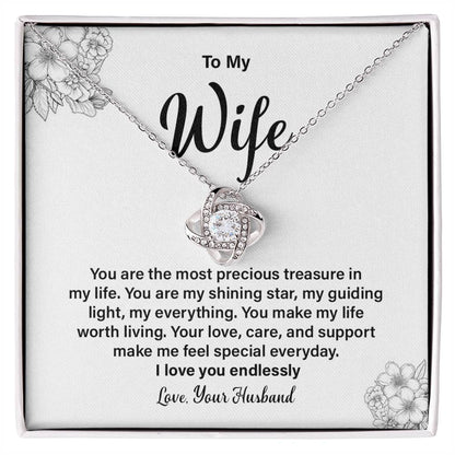 Wife Necklace Gift from Husband with Gift Card