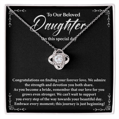Daughter Wedding Gift from Parents – Necklace & Card