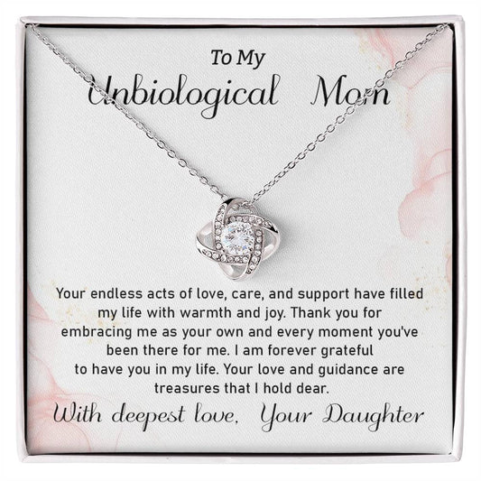 To My Unbiological Mom Your endless acts .