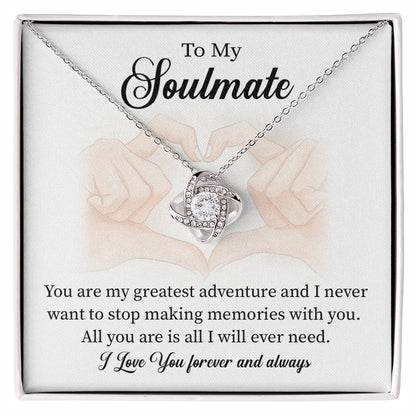 Soulmate Necklace Gift for Her with Message Card