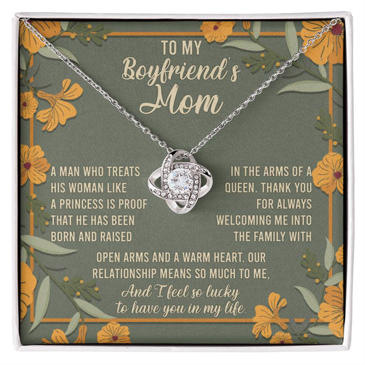 Boyfriend’s Mom Necklace Gift – Forever Love Message Box