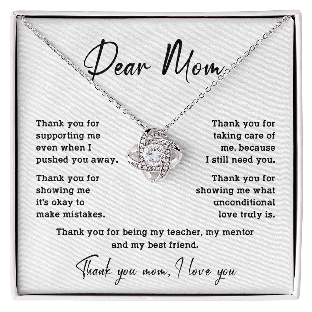 Dear Mom Dear Mom Necklace Gift Heartfelt Gift For Mom Bond With Mom Necklace Forever Loved Mom Necklace Thoughtful Gift For Mom Unique Gift For Mother-child Bond Meaningful Gift For Mom Special Occasion Gift For Mom Unique Family Bond Necklace