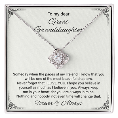 To My Dear Great Granddaughter - A Heartfelt Gift Of Love, Inspiration, And Everlasting Bond