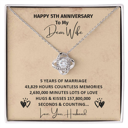 5th Anniversary Gift for Wife – Timeline Message Box