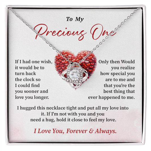 Precious One Necklace Gift with Message Card Box