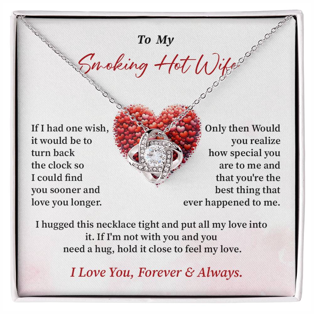Smoking Hot Wife Necklace Gift with Message Card