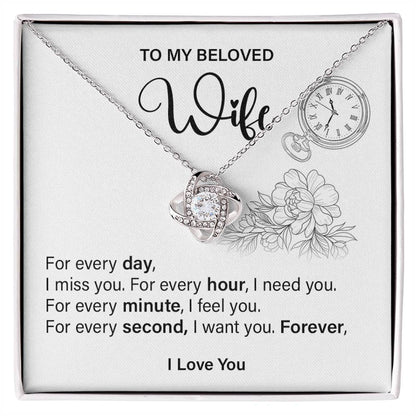 Romantic Necklace Gift for Wife with Love Message