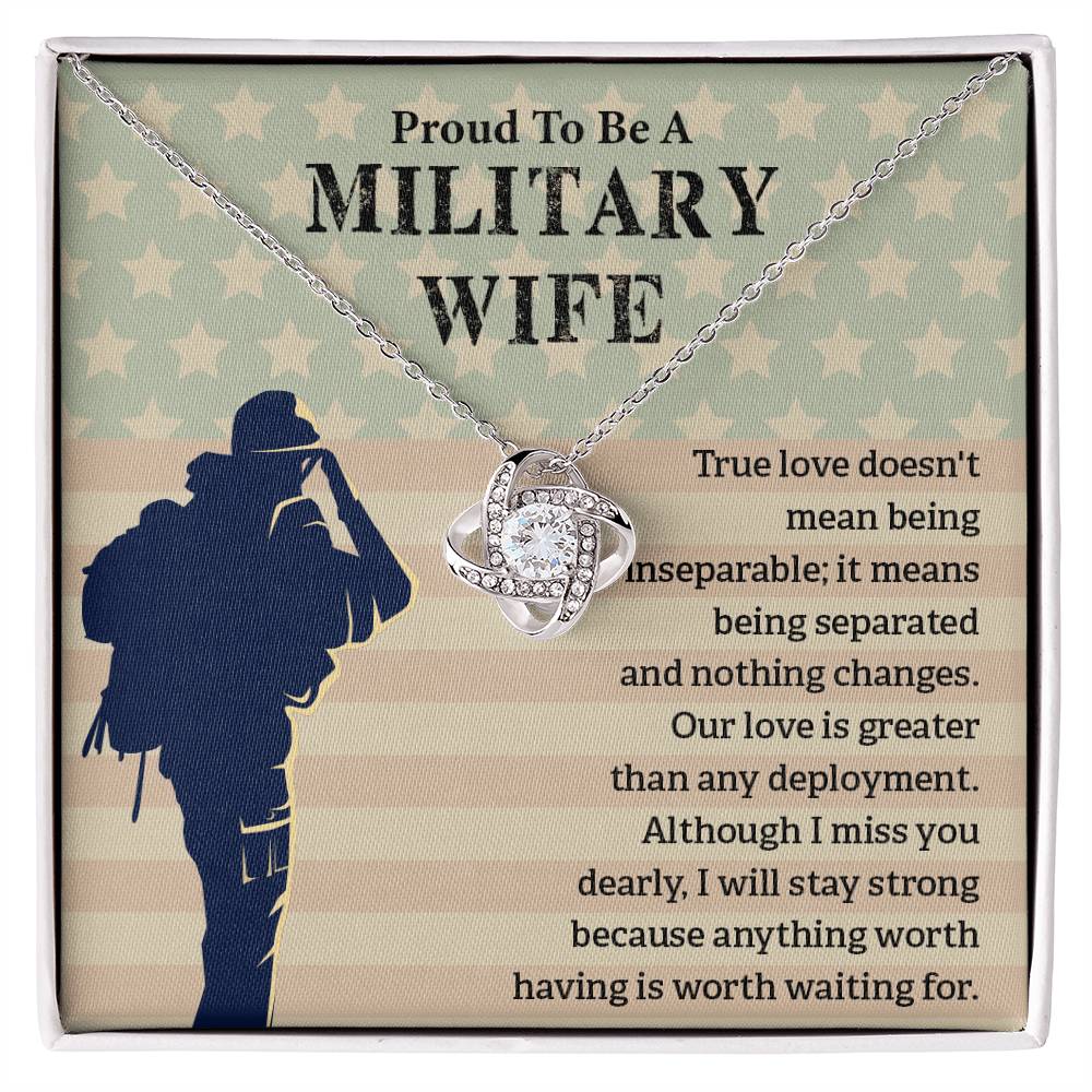 Proud To Be A Military Wife Proud Military Wife Jewelry Heartfelt Gift For Military Spouses True Love Necklace Supportive Gift For Wives Emotional Support Jewelry Unwavering Commitment Jewelry Meaningful Gift For Military Spouses Romantic Gift For Wives
