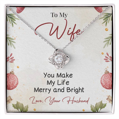 Christmas Necklace Gift for Wife from Husband Jewelry with Message Card