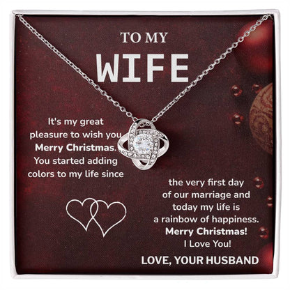 Christmas Gift for Wife from Husband Holiday Necklace with Message Card