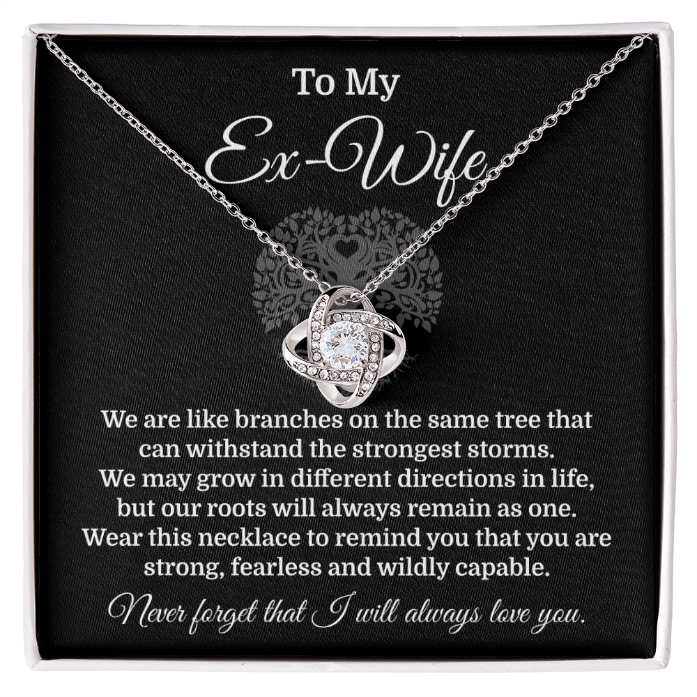 Gift for Ex-Wife With Message Card Strong Tree Bond Necklace