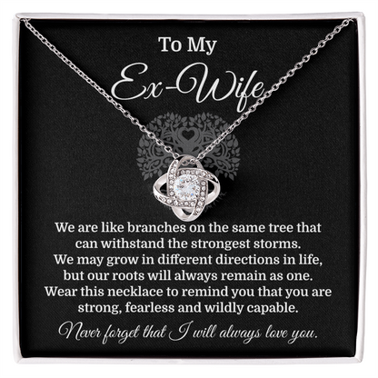 Gift for Ex-Wife With Message Card Strong Tree Bond Necklace