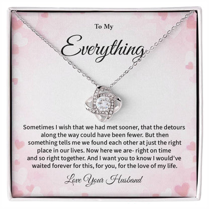 To My Everything Necklace Gift From Your Husband Sentimental Jewelry For Wife