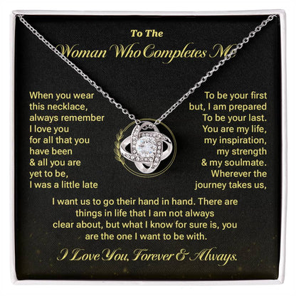 Woman Who Completes Me Necklace with Gift Card