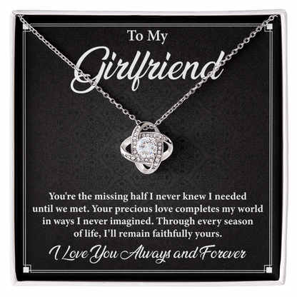 Faithful Love Necklace for Girlfriend with Message Card