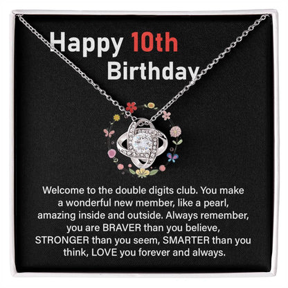 10th Birthday Gift for Girl – Jewelry with Sweet Message Card