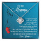 To My Mommy Necklace For Mothe's Day Jewelry For Mom, Gift For Mommy From Baby Bump, Pregnancy Gift For Mommy Love Knot Necklace With Meaningful Message Card And Box.