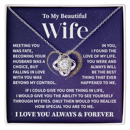 Wife Necklace Gift With Forever Love Pendant for Her