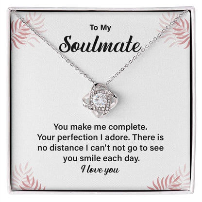 Soulmate Necklace Gift for Her with Love Note