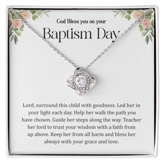 Baptism Gift Necklace for Baby Girl with Gift Box