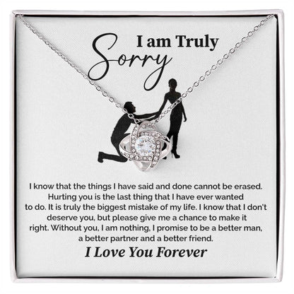 Apology Necklace for Her – I Am Truly Sorry Gift Box