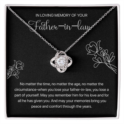 Father-in-Law Memorial Necklace with Gift Card