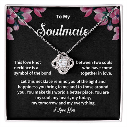 Soulmate Love Knot Necklace with Message Card & Gift Box