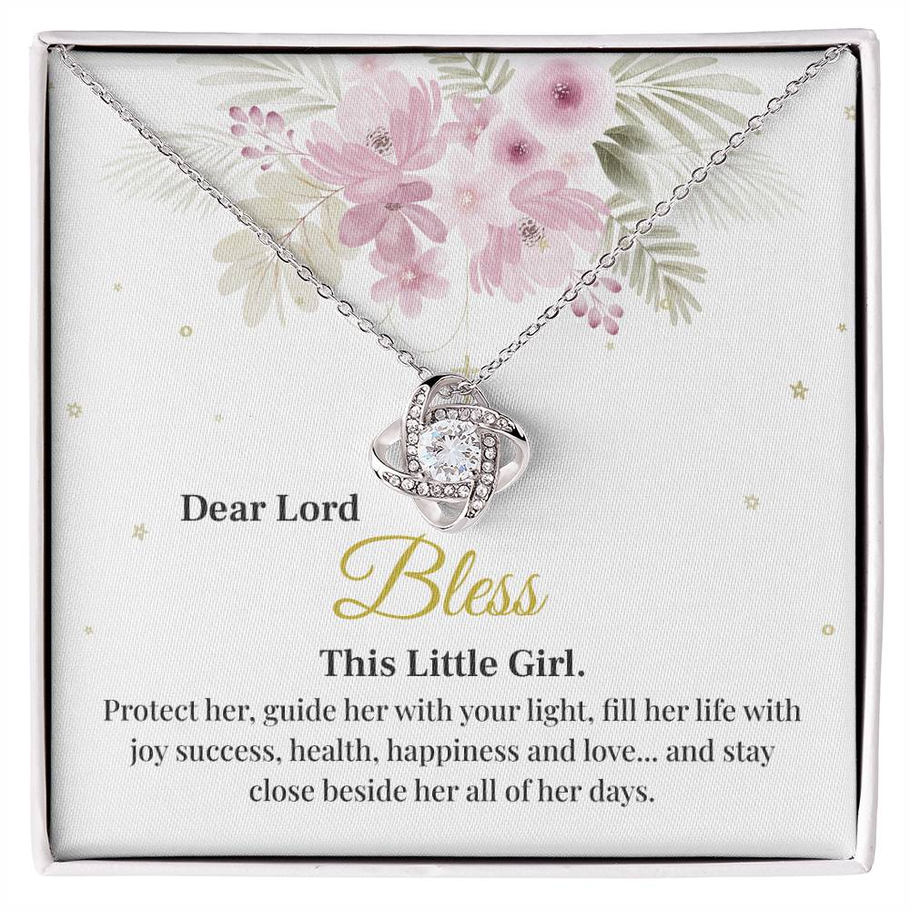 Dear Lord Bless This Little Girl, Blessing Pendant For Little One Heartfelt Necklace For A Young Heart Protective Jewelry For A Child’s Journey Thank You Gift For A Cherished Child To Bless And Protect Jewelry Sentimental Pendant With Blessings