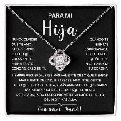 Collar Para Mi Hija – Regalo de Mamá con Tarjeta Emotiva