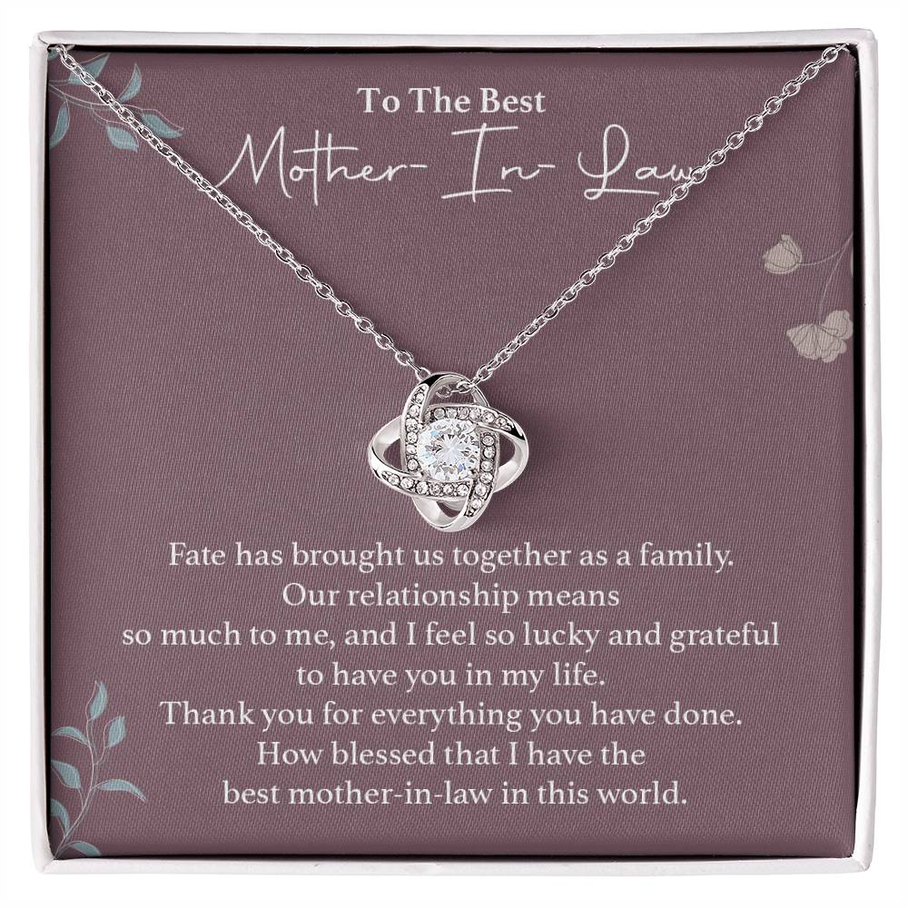 To The Best Mother-in-law Necklace Necklace For Thanking Mother-in-law Necklace For Mother-in-law On Wedding Day Necklace For Groom’s Mother Special Bond With Mother-in-law Necklace Sentimental Keepsake For Mother-in-law Best Mother-in-law Necklace Gift