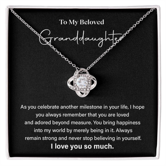 To My Beloved Granddaughter Necklace Gift – Milestone Love Message
