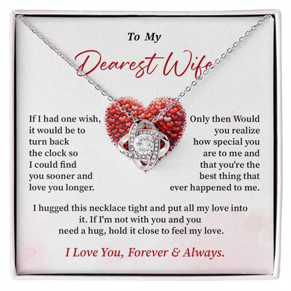 To My Dearest Wife Necklace Gift From Your Soulmate Love Necklace For Her