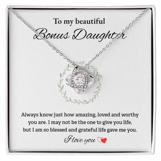 Bonus Daughter Necklace Gift From Stepmom with Love