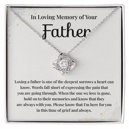 Memorial Necklace Gift for Loss of Father – Gift Box