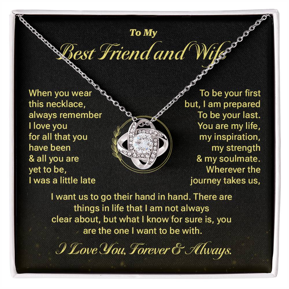 Best Friend and Wife Necklace Gift with Message Card