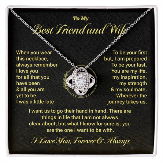 Best Friend and Wife Necklace Gift with Message Card